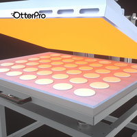 Machine de Presse à Chaud Professionnelle DTF Otter Pro Grand Format 80x100cm Bleue pour Sublimation à Plat et Impression Textile