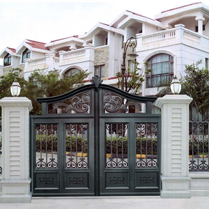 Ultima casa moderna cancello principale in ferro battuto in acciaio ferro battuto elegante tempio cancello principale disegni cancello principale cancello decorativo - Product Image 2
