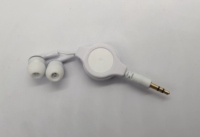 Écouteurs filaires télescopiques à enroulement automatique, écouteurs portables mini stéréo MP3 avec prise jack 3,5 mm