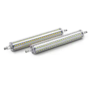 Penutup Pc Jernih dengan Logam Campuran Aluminium Lumen Tinggi 12W 135Mm R7s Lampu Led