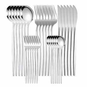 Cross-border Source Stainless Steel Flatware <b>Sets</b> 24/30-Piece <b>Golden</b> Creative Western Steak Knife Portuguese Tableware Suit - Product Image 5