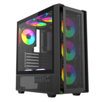 Gabinete para Computadora de Juegos con Paneles Laterales de Vidrio Templado y Malla Metálica ABS, RGB, 24 Años de Experiencia en Fabricación, Gran Venta