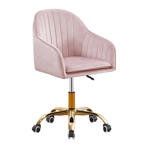 2026 Modern Upholstered Restaurant Arm <b>Chair</b> Velvet Fabric Metal Legs Dining Room <b>Chairs</b> with <b>Wheels</b> - Product Image 1