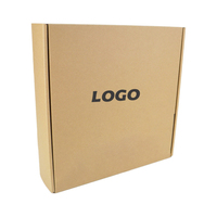 Boîte d'emballage cadeau en carton ondulé pliable de couleur marron personnalisée pour chaussettes et fourrures, avec matériaux recyclés et couleurs sur mesure