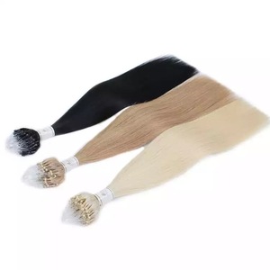 Jasmine Beauty <b>Micro</b> Loop Hair <b>Extensions</b> keratin tip Human Hair Soft Glue With <b>Micro</b> Loop Line Straight Natural Hair MicroLink - Product Image 2