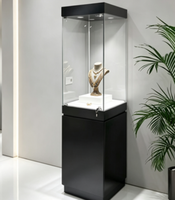 Vitrines d'exposition de musée d'occasion avec éclairage LED, construction bois/métal, pour bijouterie, personnalisables, durables, haute qualité, éclairage LED