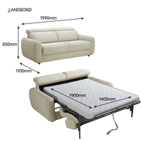 Canapé-lit convertible en tissu Landbond, design artistique moderne, double usage, pour salon, hôtel, gain de place, idéal pour dormir