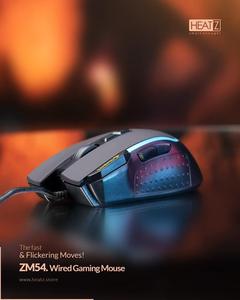 Zm54 Chất Lượng Cao 3200 Dpi Thiết Kế Đối Xứng Quang Học Lập Trình Backlit Right Trò Chơi Chuột Cuối Cùng Thoải Mái Với Giao Diện USB - Product Image 3