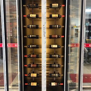 Meuble à vin thermostatique en acier inoxydable avec porte-bouteilles horizontaux pour la réfrigération et l'affichage - Product Image 2