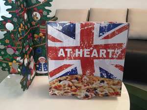 Boîtes à pizza hexagonales brunes imprimées de logo personnalisé recyclé bon marché - Product Image 4