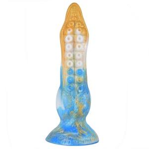 Hot Tentacle Thick Fantasy Sex Toy Alien Dog Knotted <b>Dildo</b> with Suction Cup Silicone Anal Plug for G-Spot Soft for Women and Men - Product Image 5