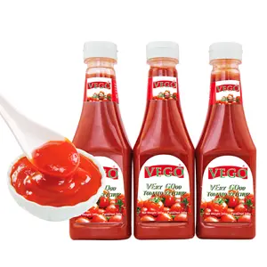 Productie Van Groothandel Oem Merk Ketchup 340G Flessen Ketchup Te Koop