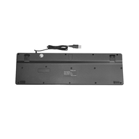 USB 104-Key Full-Size 2.4G Keyboard Komputer Kantor Senyap dengan Lampu Latar LED Multimedia Berkabel Combo dengan Mouse untuk PC AIO