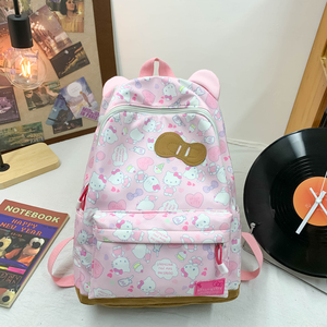 Japonês-estilo para <span class=keywords><strong>Hello</strong></span> <span class=keywords><strong>Kitty</strong></span> mochila com arco bonito padrão grande capacidade macio Campus armazenamento para meninas poliéster forro - Product Image 4