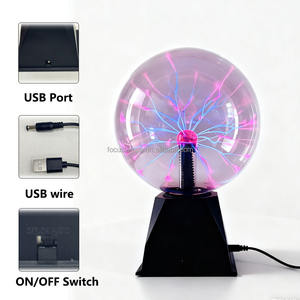 Lámpara de bola de Plasma alimentada por USB sensible al tacto ABS nebulosa <span class=keywords><strong>esfera</strong></span> globo <span class=keywords><strong>electricidad</strong></span> estática luz nocturna ambiental suministro de batería AAA - Product Image 4