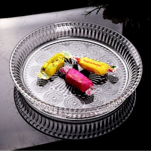 Plateau en verre épais et durable, style européen, motif végétal en relief, pour fruits, sushis et tournesols, assiette de dîner de camping, style nordique - Product Image 3