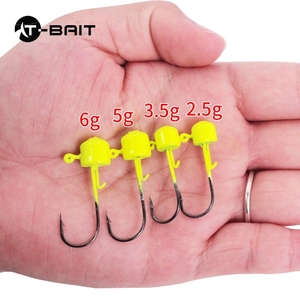2.5G à 6g Palemonide Plomb Tête Crochet NED Couleur En Vrac Cinq Réservoir De Sang Doux Appât Flotteur Doux Ver Crochet 5 Couleurs - Product Image 4