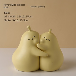 Serre-livres en céramique TONFO en forme de poire, blancs, faits à la main, décoration d'intérieur, design moderne et simple, cadeau - Product Image 5