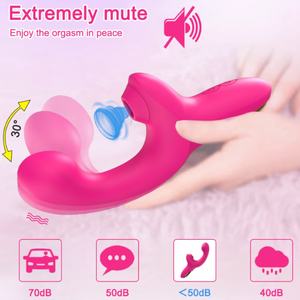 هزاز نسائي ثلاثي الوظائف لتحفيز البظر وتدليك نقطة جي مع خاصية المص للنساء - Product Image 5