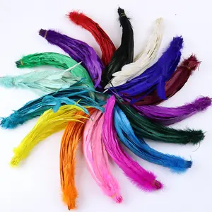 Wholesale Dyed Colors 25-30cm Rooster Tail Feather High Quality Feathers Rooster for DIY Crafts Decoration