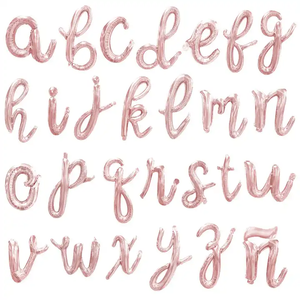18 pouces Script <span class=keywords><strong>Lettre</strong></span> Ballons Joyeux Anniversaire <span class=keywords><strong>lettre</strong></span> ballons Lettres minuscules style d'écriture ballons décor de fête d'anniversaire - Product Image 4