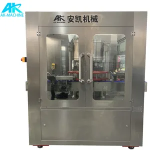 AK-HMR12 içecek üretim tesisi otomatik döner sıcak eriyik OPP etiketleme makinesi plastik şişe etiketleme makinesi