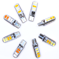 DEAO Silikon-Gel LED T10 194 8SMD 2835 Zweifarbige Blitz-Glühbirne W5W Auto-Stroboskop Neu 3W 12V 200LM Innenraumbeleuchtung