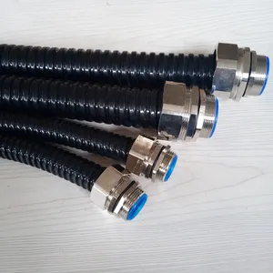 Brass nickel plated metal hose connector Copper cable conduit connector
