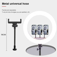 Mini trépied portable professionnel avec télécommande, anneau lumineux pour selfie, support réglable de 18 pouces, ABS durable, 432 LED