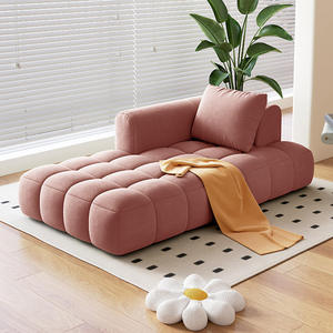 Sofá cama de tela color crema, sillón suave y cómodo para el hogar, dormitorio, balcón, apartamento, uso diario y de ocio. - Product Image 3