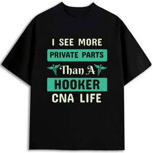 Camiseta Cna Life para Hombre, 100% Algodón, 180 g/m², Estampada con Diseño, Transpirable, Manga Corta, Jersey, de Estados Unidos - Product Image 1