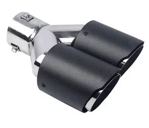 Embouts d'échappement universels Yueyang en fibre de carbone double, poli miroir, 1,2 mm d'épaisseur, haute qualité, pour silencieux et tuyaux d'échappement - Product Image 4