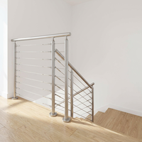 Rampe de balustrade en acier inoxydable 316 avec câble de 5 mm, finition brun mat, noir, blanc, pour porche, terrasse et escalier