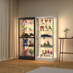 Vetrina Espositiva in Vetro con Illuminazione LED, Espositore in Metallo per Negozi e Collezioni - Product Image 4