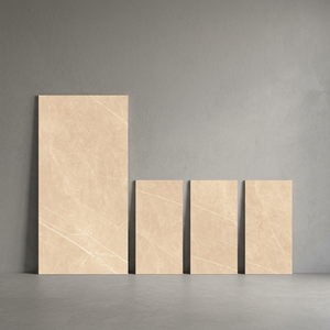 Azulejos de porcelana cerámica brillante Opal Grey de 800x1600 mm, diseño moderno de piedra gris para proyectos de interior de alta gama. - Product Image 3