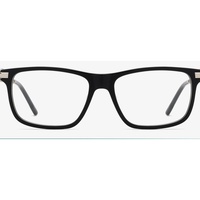 Frame Kacamata Optik Model 25152 Persegi Panjang Kombinasi Logam Asetat Vintage Asetat Logo Custom Stok Tersedia Kacamata Retro