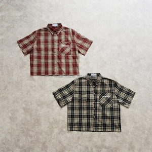 Camisas de Franela Personalizadas de Fábrica, 100% Algodón, Manga Corta, Corte Recto, con Botones, para Hombre - Product Image 3