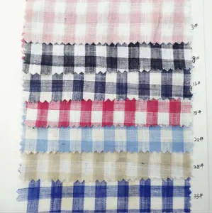 shirt Textiles Check Tartan Cotton Fabric Plaid Fabric Yarn Dyed Plain Cotton Fabric for School Uniform Cloth