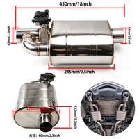 Silencieux d'échappement électronique universel haute performance de 2,5 pouces (63 mm) pour tuyau d'échappement CatBack, fourni par l'usine