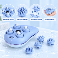 Mini masseur électrique intelligent pour la tête, massage du cuir chevelu, soulagement du stress, 3 modes, arrêt automatique après 10 minutes, USB Type C, portable, ABS+Silicone