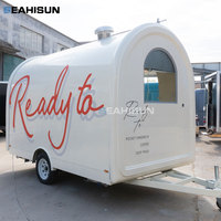 Seahisun Remorque de Restauration Mobile Style Vintage Personnalisée pour Glaces et Fritures, Alimentation Intégrée, Résistante à la Rouille, pour Traiteur Mobile