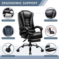 Vente en gros Chaise de bureau de direction Chaises de conférence de massage rotatives en cuir blanc ergonomiques pivotantes PC vibrantes