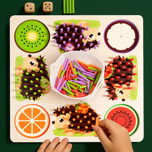 เกมไม้จับคู่สีเม่นน้อยสร้างสรรค์ ของเล่นไม้มอนเตสซอรี่ ฝึกทักษะกล้ามเนื้อมัดเล็ก อุปกรณ์การเรียนรู้สำหรับเด็กเล็กอเนกประสงค์ - Product Image 2