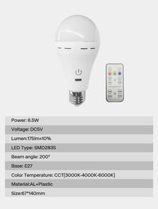 Bombilla DE EMERGENCIA LED portátil <span class=keywords><strong>E27</strong></span> <span class=keywords><strong>A67</strong></span> Alto brillo con recargable para acampar al aire libre Bombilla recargable Led - Product Image 3