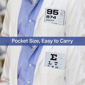 Carta doppia faccia Snellen e <span class=keywords><strong>Rosenbaum</strong></span> carta 2 Pack robusto strumento di Test di visione tascabile in plastica per medici e uso domestico - Product Image 5