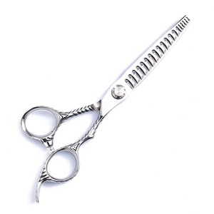 Color Correcting Thinning Shears 9CR13 Stainless Steel 6 Inch Blunt Tip Haircutting Scissors For Men Pompadour Styling - Product Image 1