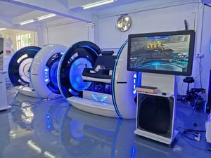 <span class=keywords><strong>Precio</strong></span> de fábrica 9D Egg Chair <span class=keywords><strong>VR</strong></span> Cinema 2 asientos Equipo de realidad virtual para Airport Adventure Park Simulación de metal de fibra de vidrio - Product Image 3