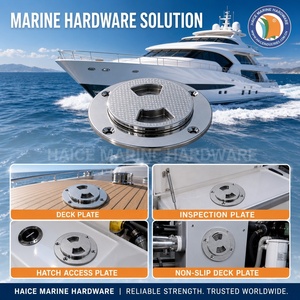 Plaque de pont d'inspection ronde antidérapante en acier inoxydable 316 pour marine, couvercle détachable 4 pouces, accessoires de quincaillerie pour yacht et bateau - Product Image 4