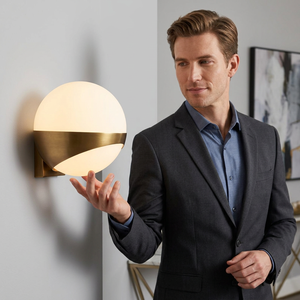 Applique <span class=keywords><strong>da</strong></span> <span class=keywords><strong>Parete</strong></span> Moderna Minimalista Rimovibile con Globo in Ottone Rotondo per Decorazione Interna del Soggiorno, Ideale per Diwali e Pensionamento - Product Image 3
