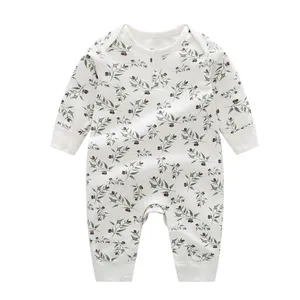 All seasons suitable for boys and girls organic cotton soft and comfortable solid color can be customized printed baby onesie